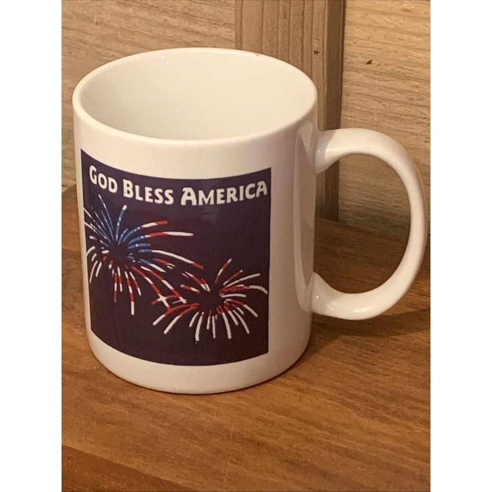 "God Bless America" Heat Color‎ Changing Coffee Mug by Wondermugs USA July 4th